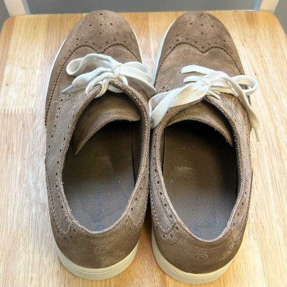 Rockport White Tan Suede AdiPrene by Adidas Wingtip Loafers - Picture 3 of 8